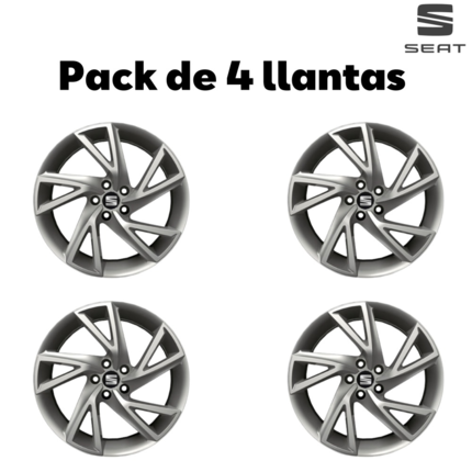 Pack de 4 llantas de aleación 17” Plata originales Seat 6J0071494C