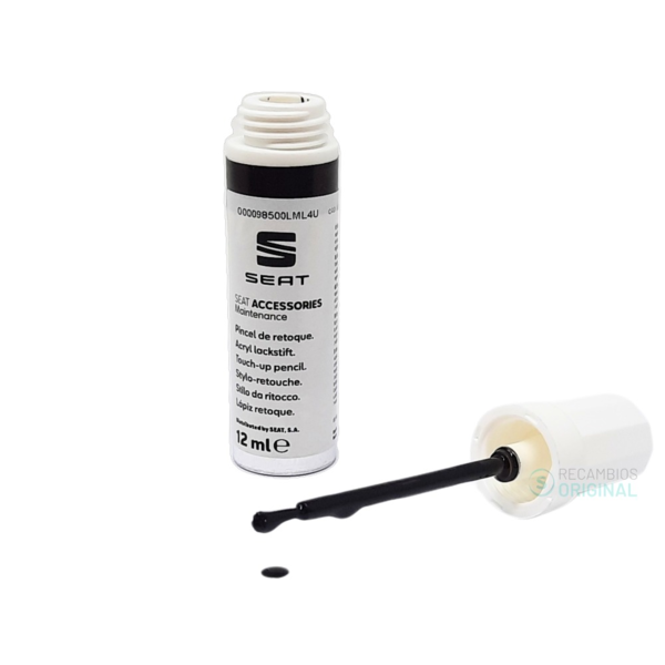 Pincel de retoque Seat LL4U Black Berry Met para Seat León-Lápiz retoque pintura coche ideal para reparar arañazos y desperfecto (1)