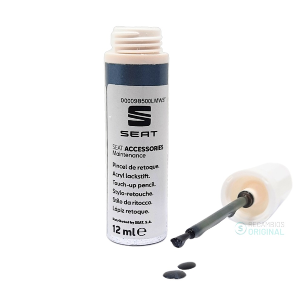 Pincel de retoque Seat W5T Azul Nayara Met para Seat - Lápiz retoque pintura coche ideal para reparar arañazos