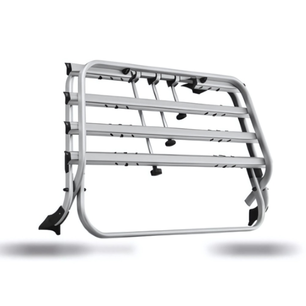 Portabicicletas para cuatro bicicletas de portón trasero para VW Transporter: Multivan T6, California, Caravelle (1)