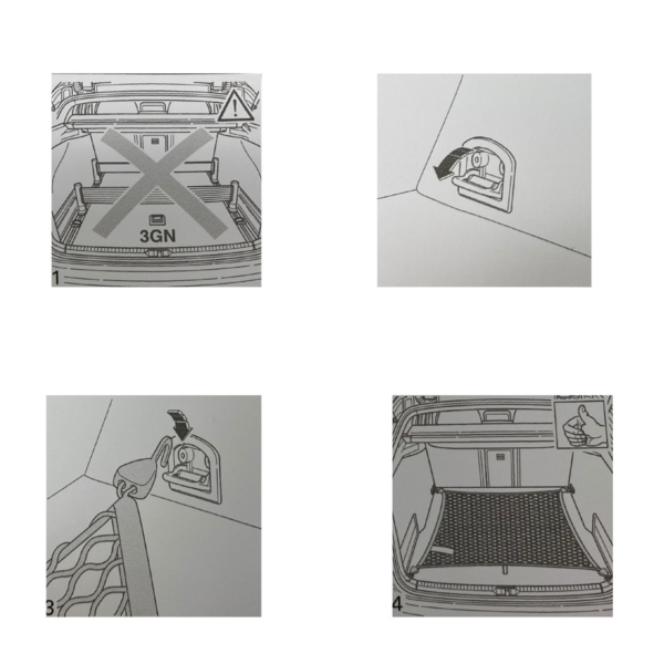 Red de equipaje Nylon original Volkswagen Tayron (3)