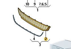 Rejilla ventilación negro satinado