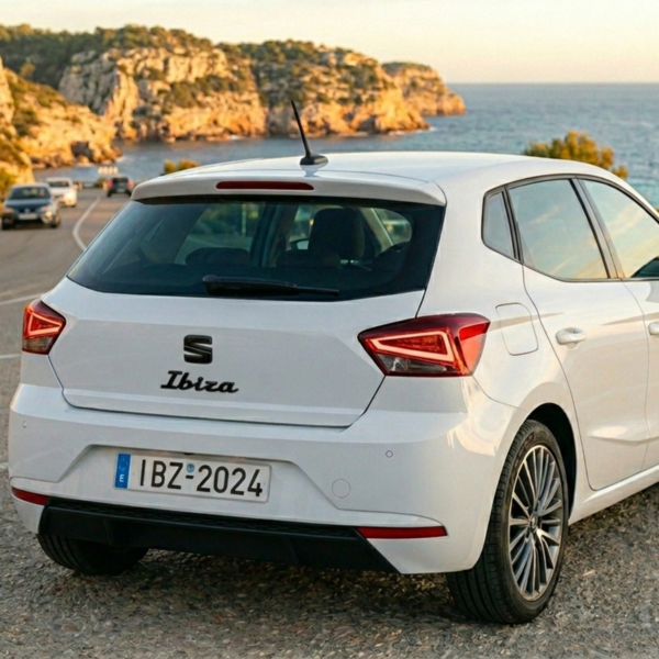 Rotulo "Ibiza" autoadehesivo negro original Seat 6F0853687A041 (2)