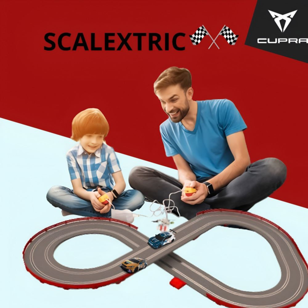Scalextric. Circuito de Scalextric Cupra.Circuito de coches. Pista de carreras.  Circuito original team Cupra. (4)