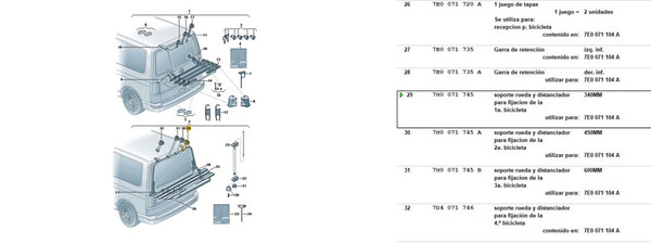 SOPORTE RUEDA Y DISTANCIDOR