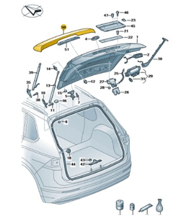 5NA827933GRU spoiler imprimadoTiguan Rline 2017- 2019