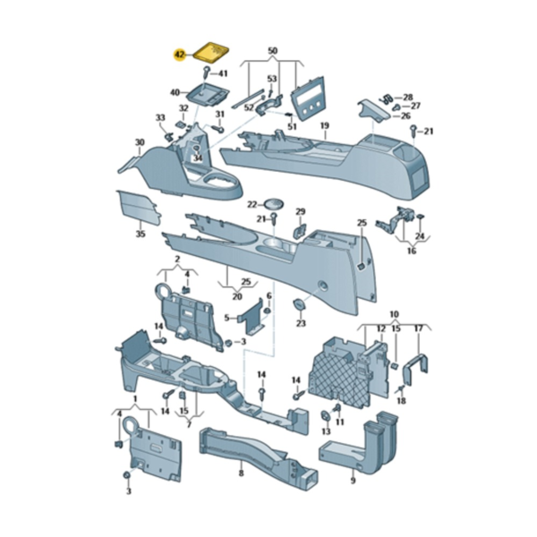Suplemento portaobjetos Volkswagen Touran original (1)