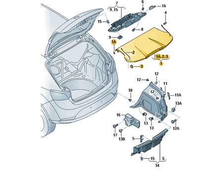 Tapa de recubrimiento de maletero para Seat Ibiza 6F0867769D6E8