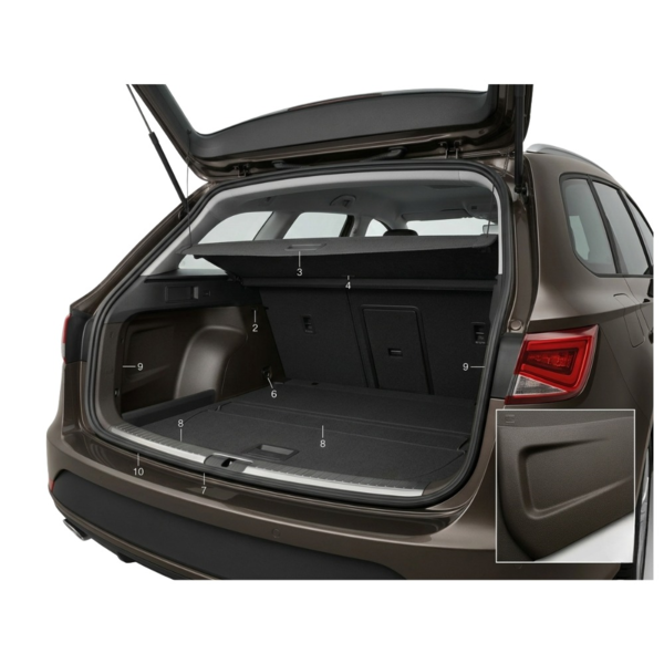 Tapa derecho con revestimiento negro original Seat León 2013-2020 5F3867658BVS9 (4)