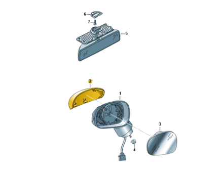 Tapa protectora para retrovisor derecho Seat león