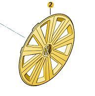 Tapacubos color plata brillante Volkswagen