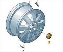 Tapacubos colores cromados/negro  Volkswagen