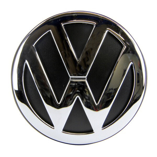 TAPACUBOS EMBLEMA ANAGRAMA LOGO VW CROMADO NEGRO DEL PORTÓN TRASERO ORIGINAL VOLKSWAGEN