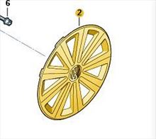 Tapacubos 14" plateado brillante/ cromado brillante