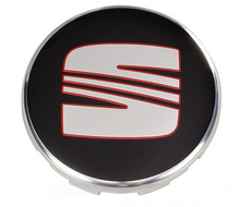Tapacubos rojo cromo y negro SEAT ORIGINAL