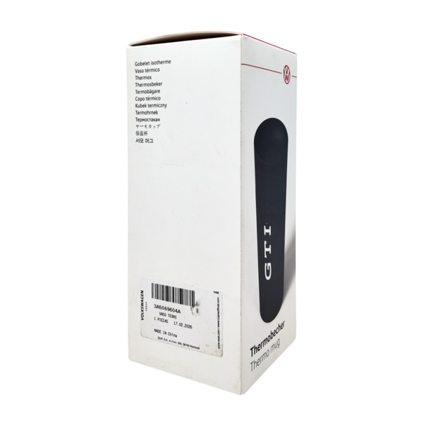 Thermo Volkswagen GTI | 485 ml, acero inoxidable negro, tapa roscada patentada 3A5069604A (8)
