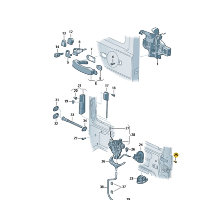 Tornillo cilíndrico con cabeza estrella interior original grupo VAG N91019402