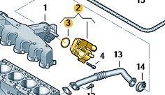 Unidad de mando de la mariposa Volkswagen